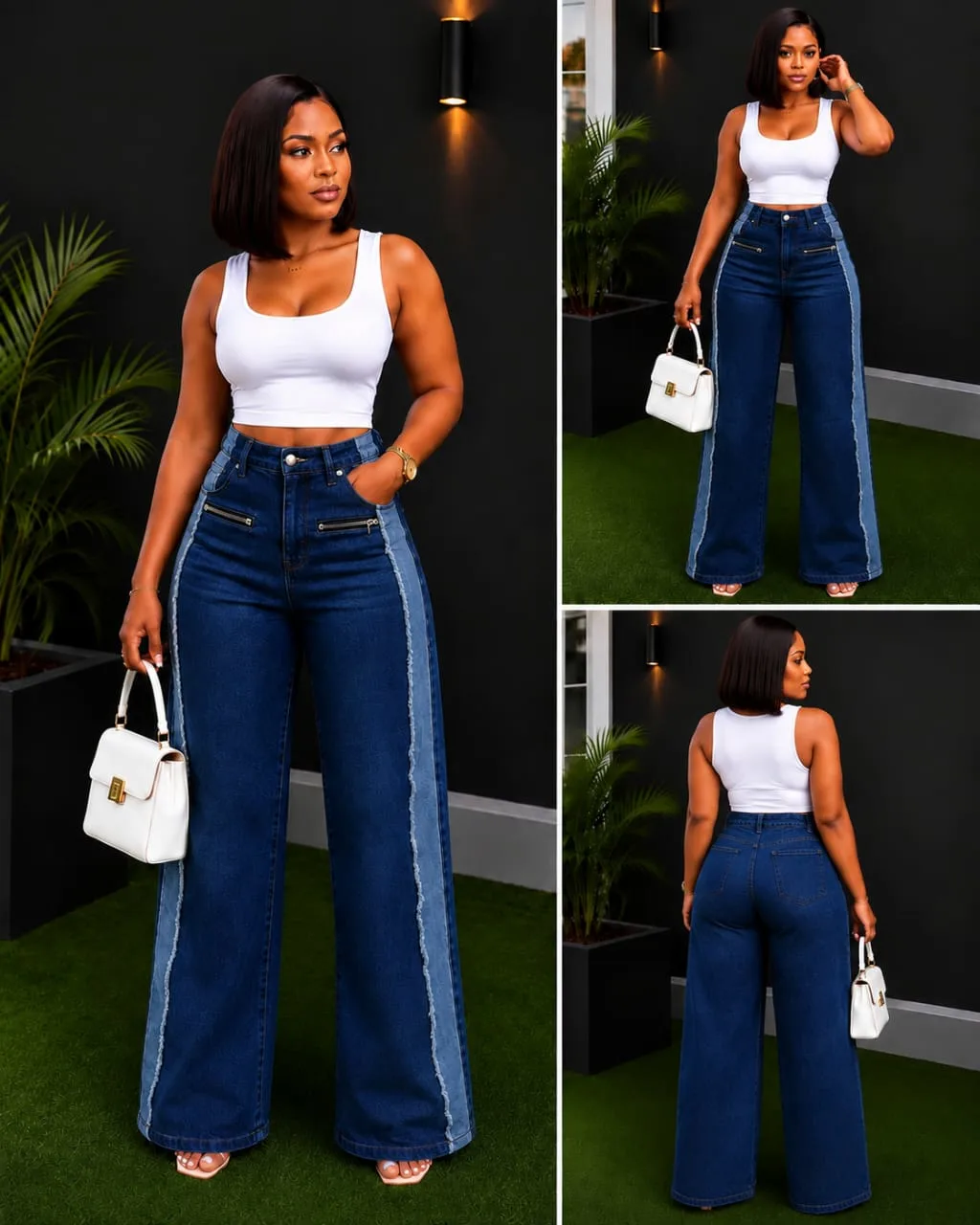 Premium Women’s Wide-Leg High-Waist Jeans